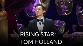 Tom Holland wins Rising Star BAFTA  The British Academy Film Awards 2017  BBC One [upl. by Nwahsuq]