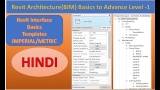 REVIT ARCHITURE BASICS TO PRO AT BIM LEVEL PART 1 REVIT  TEMPLATES  BEST REVIT VIDEO [upl. by Notlih]