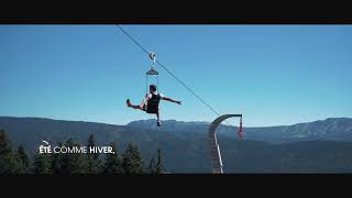 ZIPLINE VERCORS tyrolienne géante depuis les pistes alpins de Méaudre [upl. by Nnahsal401]