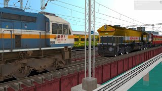 WDG4 DIESEL ENGINE FAILED AND RESCUE BY WDG4D DIESEL LOCOMOTIVE  train simulator gameplay [upl. by Demetre980]