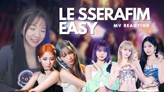 ALREADY BANNED ON KBS LE SSERAFIM EASY MV REACTION [upl. by Proudfoot]