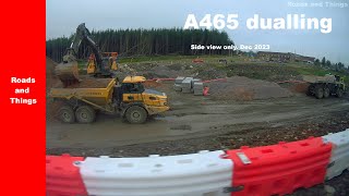 A465 Dualling • nearside view only • Westbound Dec 2023 update Wales UK [upl. by Norby]