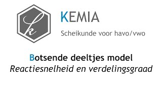 Botsende deeltjes model Reactiesnelheid en verdelingsgraad [upl. by Mosi3]