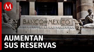 Banxico reporta incremento de 437 millones de dólares en sus reservas internacionales [upl. by Follmer75]