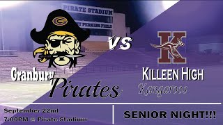 Granbury High School Varsity Football vs Killeen Kangaroos [upl. by Dnalor]