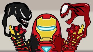 Ironman vs Venom and Carnage in Among us Full Movie  Spiderman  Avengers Cartoon Movie [upl. by Leahcimnhoj]