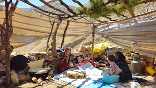 IRAN Daily Village Life  Baking lavash bread in the oven  Nomadic lifestyle of Iran [upl. by Ogg100]