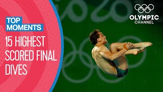 Mens 15 highest scored Final Dives at Rio 2016  Top Moments [upl. by Awra611]