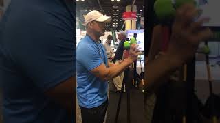 Tour Player Works Out with Swing Balance MultiStick Plus by Tsunami Bar Sports at the PGA Show [upl. by Hibbs]