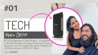 NETGEAR Nighthawk Cable Modem CM1200 Compatible with all Cable Providers Demo and Review [upl. by Latoniah]