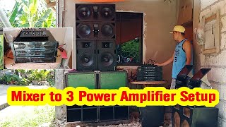 Gawin mo ito sa 3 power amplifier mo quotMIXER to 3 POWER AMPLIFIER SETUPquot No equalizer at crossover [upl. by Doggett907]