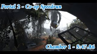 Portal 2  Coop  Course 1 Team Building Speedrun  54786 Console World Record [upl. by Anazraf]