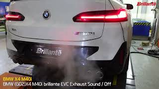 BMW M40i X4 G02 EVC Exhaust Sound Brillante 브릴란테 가변 배기 사운드 [upl. by Christine113]