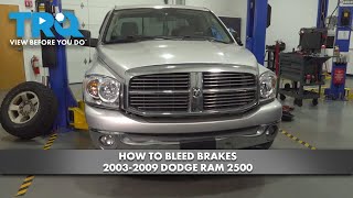 How to Bleed Brakes 20032009 Dodge Ram 2500 [upl. by Horodko]