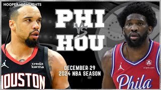 Philadelphia 76ers vs Houston Rockets Full Game Highlights  Dec 29  2024 NBA Season [upl. by Aley620]