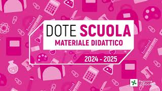 Dote Scuola – Materiale didattico 20242025 [upl. by Ayatnwahs]