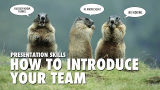 quotPresentation Skillsquot How to introduce your team CC [upl. by Farleigh]