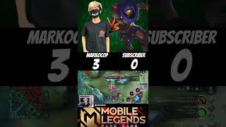 Markocop vs Subscriber 🔥 1v1 by aldous win  Epic skin markocop aldous mlbb shorts [upl. by Nosneh]