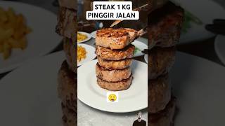 Steak 1 KG pinggir jalan part 1 steak kuliner shorts [upl. by Chlo]