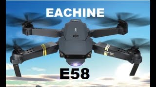 EACHINE E58 SETUP 1ST FLIGHT FPV Quadcopter Wind TEST Wide angle 720P Review [upl. by Fromma]