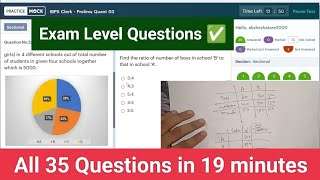 IBPS Clerk Quant Sectional All 35 Ques19 min🔥 Banking mocks RRB PO IBPS PO  SBI PO [upl. by Saixela]