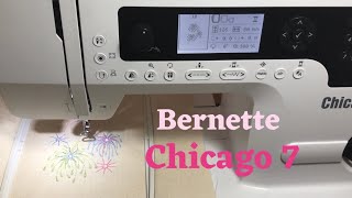 Bernette Chicago 7 Embroidery Tutorial  How Easy To Embroider The BuiltIn Designs On The Chicago 7 [upl. by Adan846]