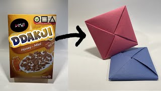 How to Make Ddakji from a Cereal Box  Squid Game Paper Flipping Game [upl. by Walsh200]