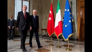 ill Presidente Mattarella riceve il Presidente della Repubblica di Turchia Erdoğan [upl. by Labaw]