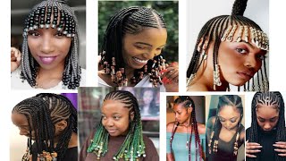 50 MOST BEAUTIFUL CORNROWS WITH BEADS  Braids with beads Hairstyles  Fulani tribal Braids [upl. by Piper470]