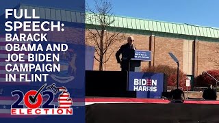 Full Speech Barack Obama Campaigns with Joe Biden in Flint [upl. by Ainimre605]