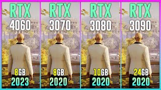 RTX 4060 vs RTX 3070 vs RTX 3080 vs RTX 3090  Test in 12 Games [upl. by Maury]