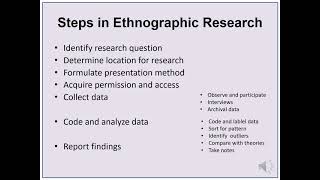 Ethnographic Research [upl. by Amitak603]