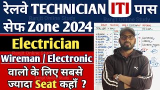 RRB Technician Safe Zone For Electrician  RRB Technician में ITI Electrician वाले फॉर्म कहाँ भरे [upl. by Elleina]