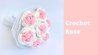 ✿ How to Crochet a Rose  Crochet Flower Bouquet [upl. by Orit741]