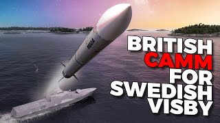 Sweden will arm Visbyclass corvettes with British CAMM antiaircraft missiles with a range of 25 km [upl. by Flatto]