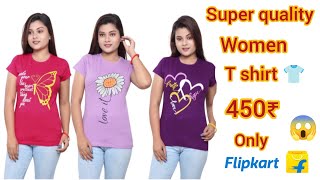 Flipkart womens tee shirt for daily wear combo pack 🛍️👌 super quality under 500₹only flipkart😱 [upl. by Nnylasor560]