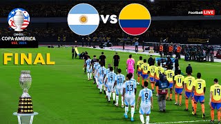 Argentina vs Colombia  Final Copa America 2024 USA  Full Match All Goals  Realistic PES Gameplay [upl. by Sitarski]