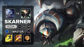 Skarner vs Volibear Jungle  EUW Master  Patch 147 Season 14 [upl. by Nocaj]