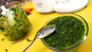 Como hacer Chimichurri  6 Pasos para preparar un Chimichurri [upl. by Shurlocke]