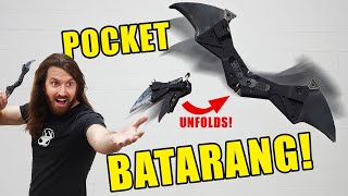 Batmans NEW Folding METAL BATARANG  GIVEAWAY [upl. by Lekzehcey]