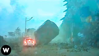 Tragic Moments Most Shocking Catastrophic Rockfalls Failures Filmed Seconds Before Disaster [upl. by Sandon]