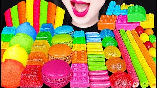 ASMR EDIBLE LEGO KOHAKUTO JELLY MACARON 먹는 레고 코하쿠토 젤리 마카롱 먹방 MUKBANG EATING [upl. by Tien]