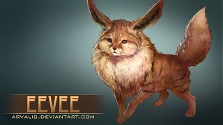 Lets Draw Realistic Eevee [upl. by Darach356]