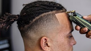 FULL LENGTH BARBER TUTORIAL UNDERCUT  MAN BUN [upl. by Swayne]