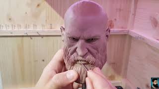 SCULPTING KRATOS from God of War 4 2019 in Monster Clay [upl. by Alves320]