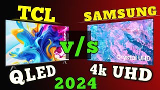 Battle of the Screen TCL C645 vs Samsung CU7000 full comparison 2024✨ by unboxing genius [upl. by Vyner]