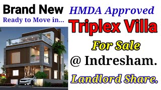 Triplex Villa for Sale near Patancheru Beeramguda hyderabad HMDA Villaforsale 7386540882 [upl. by Begga968]