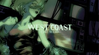 lana del rey  west coast  edit audio [upl. by Atrebla]