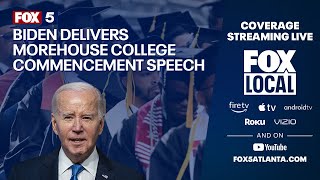 WATCH LIVE President Biden delivers the commencement address at Morehouse College  FOX 5 NEWS [upl. by Timmi]