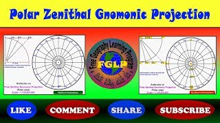 How to Draw Polar Zenithal Gnomonic Projection Polar Case  Graphical Construction [upl. by Alleuqcaj]